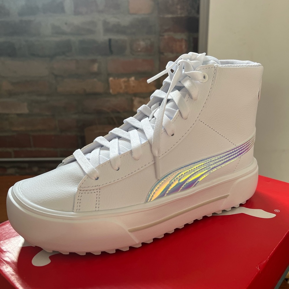 Puma iridescent high tops NIB